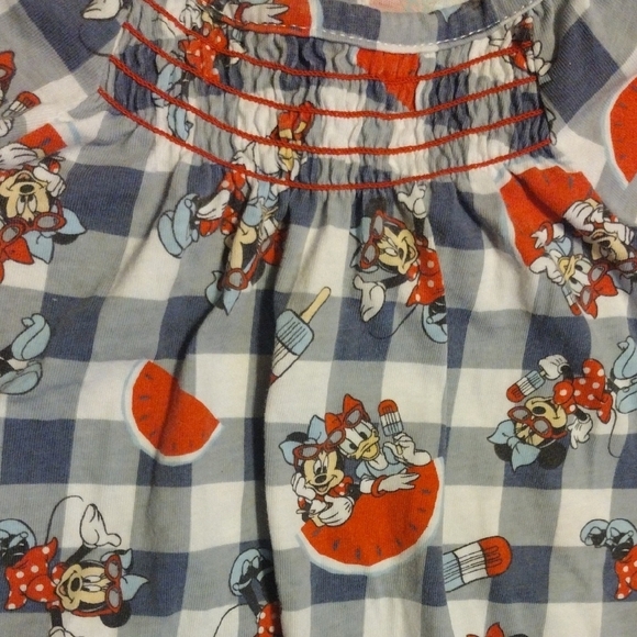 Minnie Mouse And Daffy Duck Checkered Baby Romper​ - Picture 2 of 8